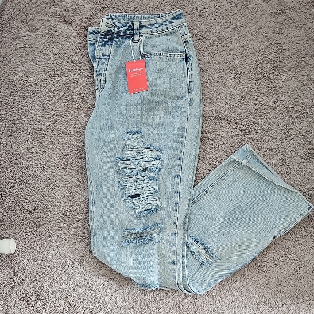Wild Fable Light Blue Distressed Boyfriend Jeans